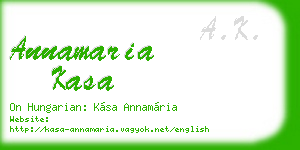 annamaria kasa business card