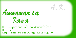 annamaria kasa business card